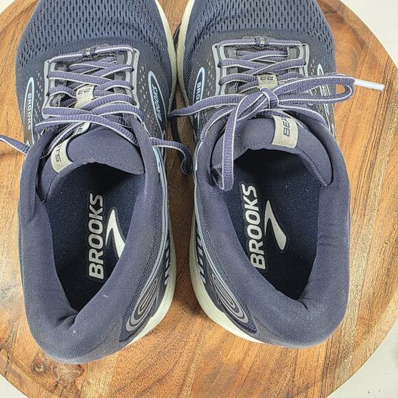 Brooks Beast GTS 23 Peacoat White Mens Navy Blue Size 8 2E Wide Running Shoes main image 12